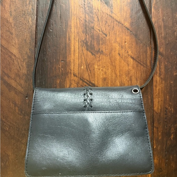 Patricia Nash Black Leather Crossbody Bag with Braided Accent - Picture 4 of 5
